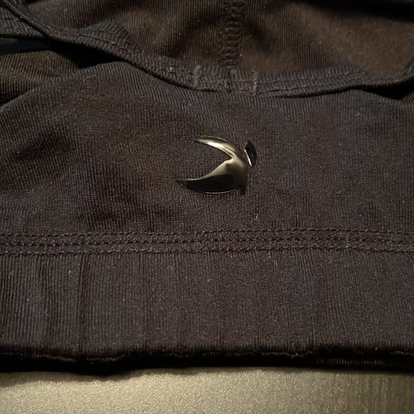 Black Glyder Thin Strap with Back Detail Sports Bra, Size Small - Picture 3 of 5